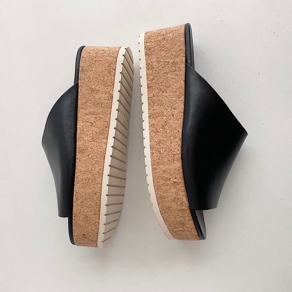 ✨New VINCE James B Leather Platform Slide Sandals 9M - Picture 6 of 10